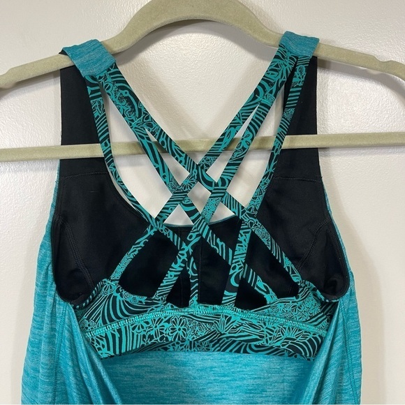 LULULEMON Free To Be Serene Tank (2 In 1) Green & Black - SIZE 2 - Picture 5 of 8
